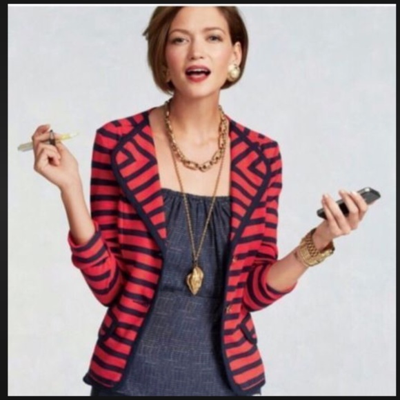 CAbi Jackets & Blazers - CAbi XL Striped Cotton AuRevoir Yacht Blazer #224